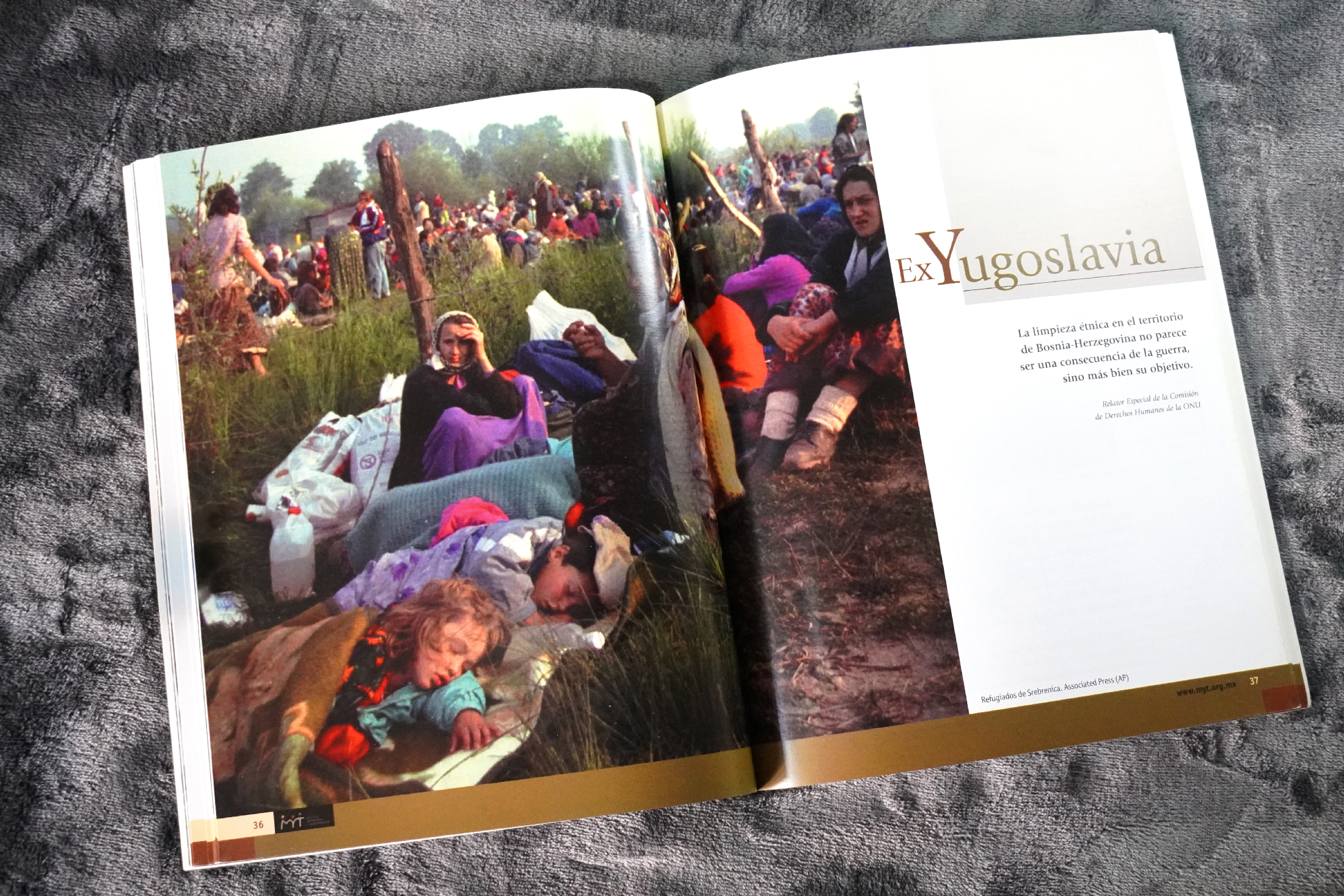 Entrada de capítulo de Yugoslavia en el libro Museo Memoria Tolerancia